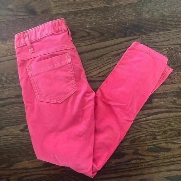 Free People Hot Pink Corduroy Stretch Skinny Pants - Picture 8 of 16